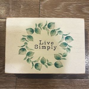 “Live Simply” wooden wall art